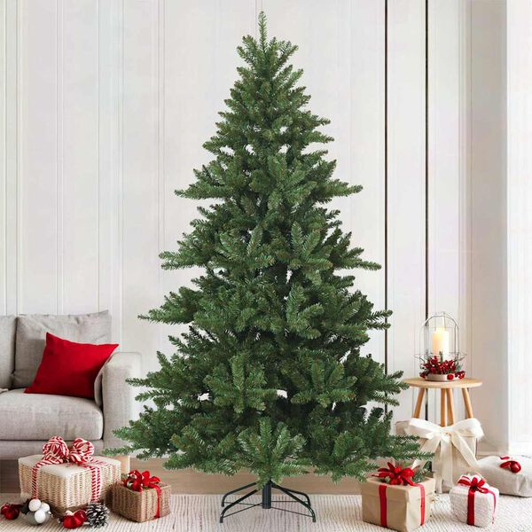 vidaXL Albero di Natale Artificiale con Rami Pieghevoli Verde 210 cm