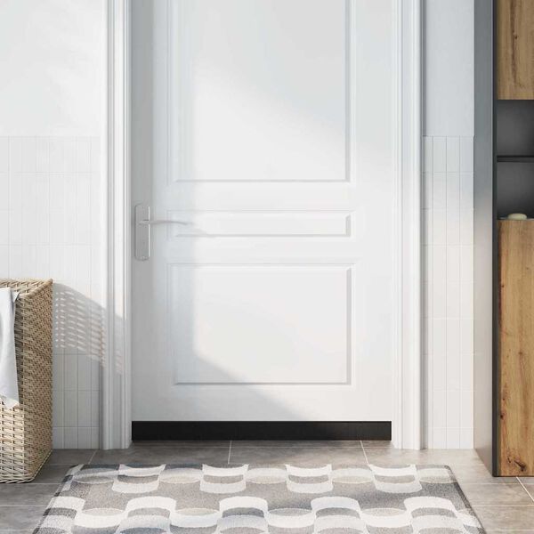 vidaXL Spazzole per porte a vite 2 pcs Nero 100 cm Lega di alluminio