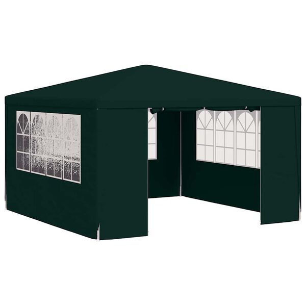 vidaXL Gazebo Professionale con Pareti 4x4 m Verde 90 g/m²