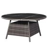 vidaXL Set Mobili da Pranzo Giardino 9 pz Polyrattan Antracite Grigio