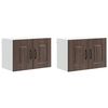 vidaXL Pannello lavastoviglie Kalmar 2 pz Rovere Marrone