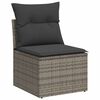vidaXL Set Divano da Giardino 6pz con Cuscini Grigio Polyrattan Acacia