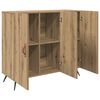 vidaXL Credenza Rovere artigianale 89,5 x 34 x 80 cm Legno multistrato