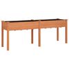vidaXL Fioriera con Fodera Marrone 203x53x76cm Legno Massello di Abete