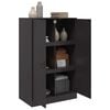 vidaXL Credenza Nera 67x39x107 cm in Acciaio