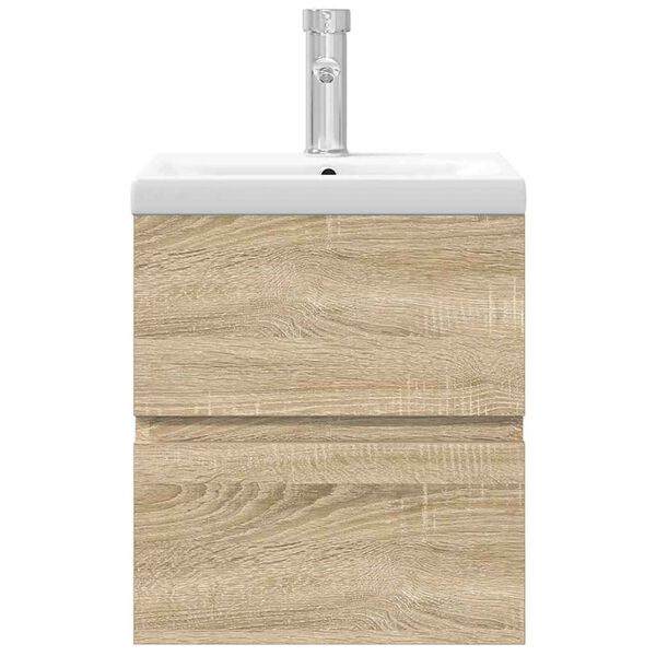 vidaXL Set Mobili da Bagno 2 pz Rovere Sonoma in Legno Multistrato