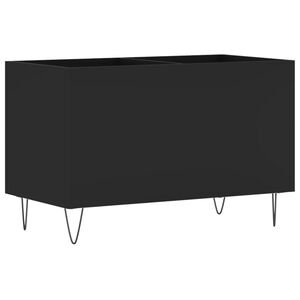 vidaXL Mobile Porta Dischi Nero 74,5x38x48 cm in Legno Multistrato