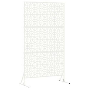 vidaXL Schermo per Privacy 100 x 50 x 180 cm Acciaio Bianco