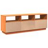vidaXL Mobile TV Marrone Cera 140x37x50 cm Legno Massello di Pino