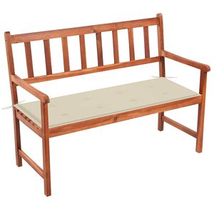 vidaXL Panca da Giardino con Cuscino 120 cm in Massello di Acacia