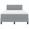 vidaXL Letto a molle con materasso Grigio chiaro 120 x 200 cm Tessuto