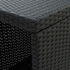 vidaXL Tavolo da Bar con Ripiani Nero 120x60x110 cm in Polyrattan