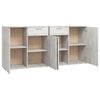 vidaXL Credenza Grigio Cemento 160x36x75 cm in Legno Multistrato