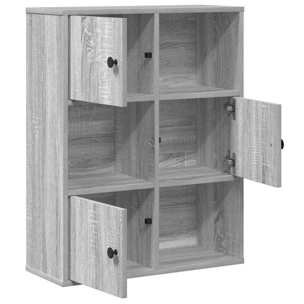 vidaXL Libreria Grigio Sonoma 60x24x76,5 cm in Legno Multistrato