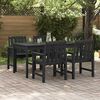 vidaXL Sedia da pranzo da giardino 4 pcs Nero 65.5 x 55.5 x 88cm