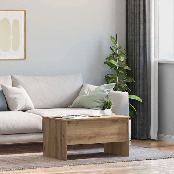 vidaXL Tavolino da salotto Rovere artigianale 102 x 50,5 x 46,5 cm