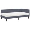 vidaXL Struttura Letto Angolare con Materasso 2 pcs Grigio Velluto