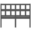 vidaXL Testiera per Letto Grigia 205,5x4x100 cm Legno Massello di Pino
