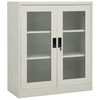 vidaXL Armadio per Ufficio Grigio Chiaro 90x40x105 cm in Acciaio