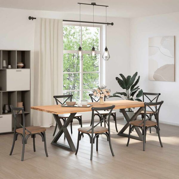 vidaXL Gambe per tavolo da pranzo 2 pz Antracite 90x(72-73,3) cm Acciaio