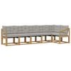 vidaXL Set di divani da esterno 6 pz Bianco e Grigio Chiaro