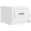 vidaXL Tavolino da salotto con cassetto Bianco Lucido 49 x 50 x 37 cm
