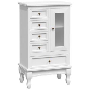 vidaXL Armadietto con 5 Cassetti e 2 Ripiani Bianco