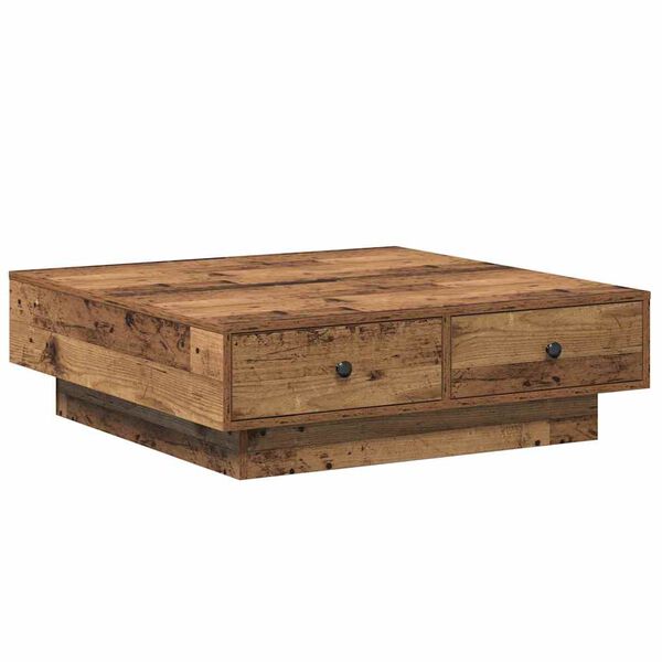 vidaXL Tavolino da salotto Legno vecchio 90 x 90 x 28 cm