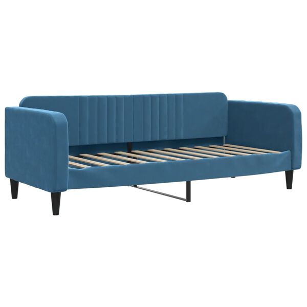 vidaXL Divano Letto Estraibile con Cassetti Blu 80x200 cm in Velluto
