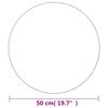 vidaXL Specchio da Parete 50 cm in Vetro Circolare