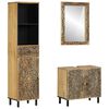 vidaXL Set Mobili da Bagno 3pz in Legno Massello di Mango