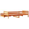 vidaXL Dormeuse Letto Estraibile e Cassetti Marrone Cera 90x200cm Pino