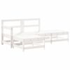 vidaXL Set Divani da Giardino 4pz con Cuscini in Legno Massello Bianco