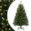 vidaXL Albero di Natale Artificiale con Rami Pieghevoli 180 cm 300 LED