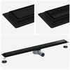 vidaXL Scarico doccia 2-in-1 con sifone a 360&deg; Nero 90 cm