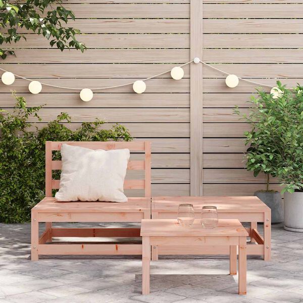 vidaXL Divano Giardino Senza Braccioli con Poggiapiedi Legno Douglas