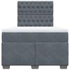 vidaXL Giroletto a Molle con Materasso Grigio Scuro 120x190 cm Velluto