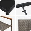 vidaXL Set da Pranzo per Giardino con cuscino 7 pcs Grigio polyrattan