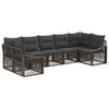 vidaXL Set Divano da Giardino 7 pz 7-Numero di posti Grigio polyrattan