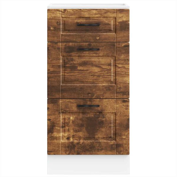 vidaXL Base da Cucina Porto Rovere Fumo in Legno Multistrato