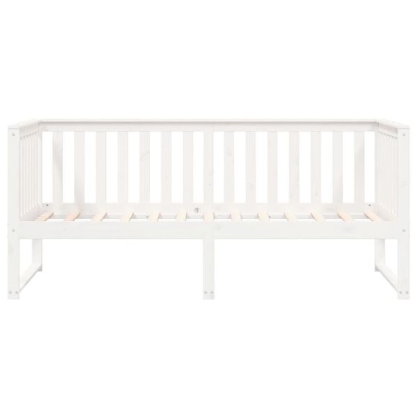 vidaXL Dormeuse senza Materasso Bianco 100x200 cm Legno Massello Pino