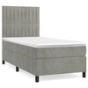 vidaXL Giroletto a Molle con Materasso Grigio Chiaro 90x200 cm Velluto