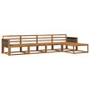 vidaXL Set di divani da esterno 5 pz Naturale Legno di Acacia Massello