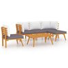 vidaXL Set Divani da Giardino 6 pz con Cuscini in Massello di Acacia