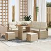 vidaXL Set Divano da Giardino con cuscino 8 pcs Beige Poly Rattan