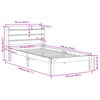 vidaXL Letto senza Materasso Marrone Cera 75x190 cm in Legno di Pino