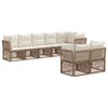 vidaXL Set Divano da Giardino 8 pcs Beige polyrattan
