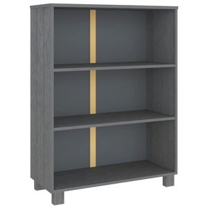 vidaXL Libreria HAMAR Grigio Scuro 85x35x112 cm Legno Massello di Pino