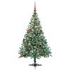 vidaXL Albero di Natale artificiale Verde 150 cm PVC e Acciaio
