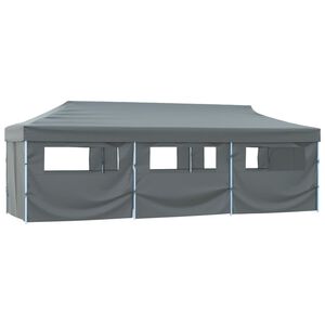 vidaXL Tenda Pieghevole Pop-Up con 8 Pareti Laterali 870x291x315 cm Antracite